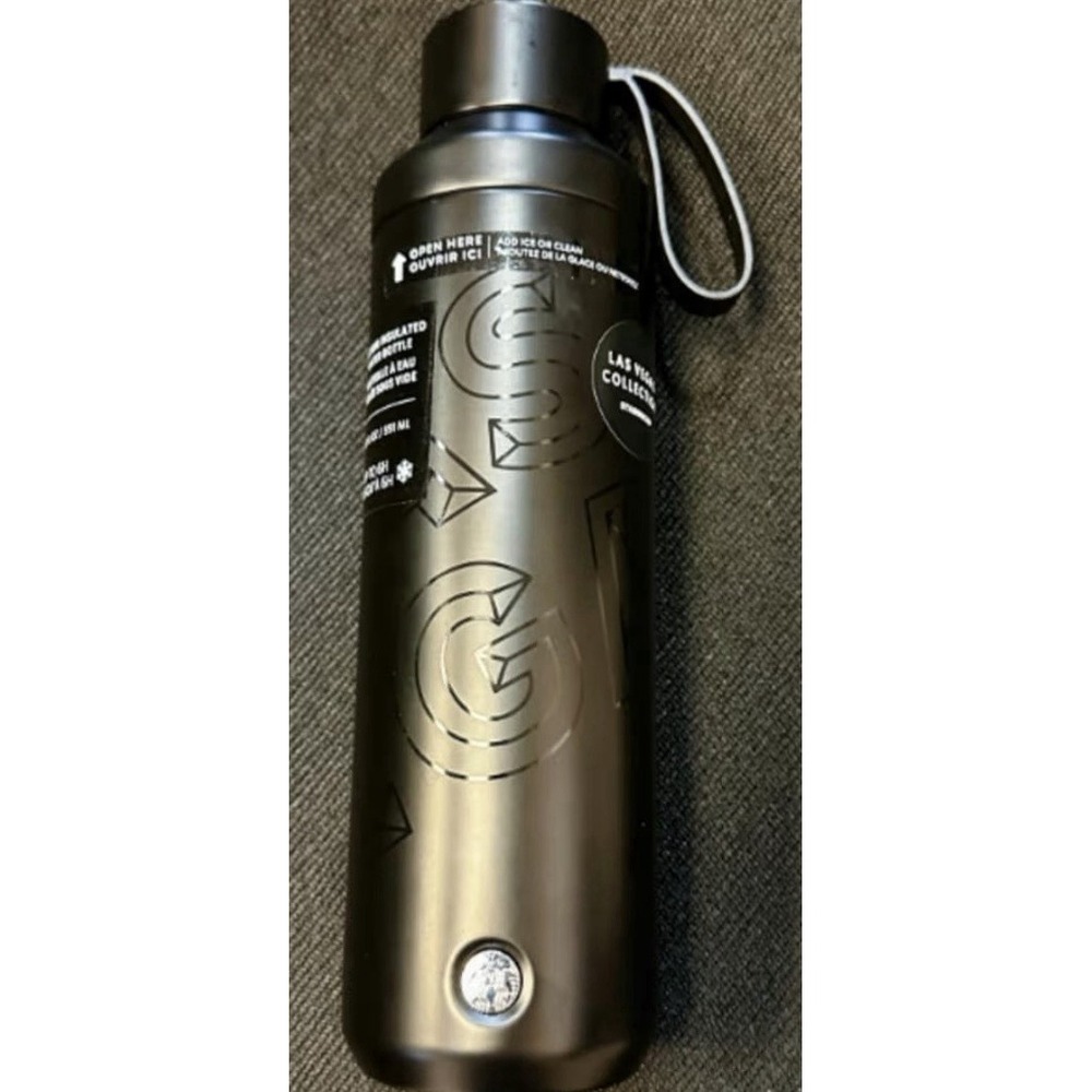 Starbucks 2023 Las Vegas Black Stainless Vacuum Insulated Water Bottle